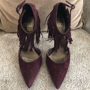 Stuart Weitzman Suede Fringe heels